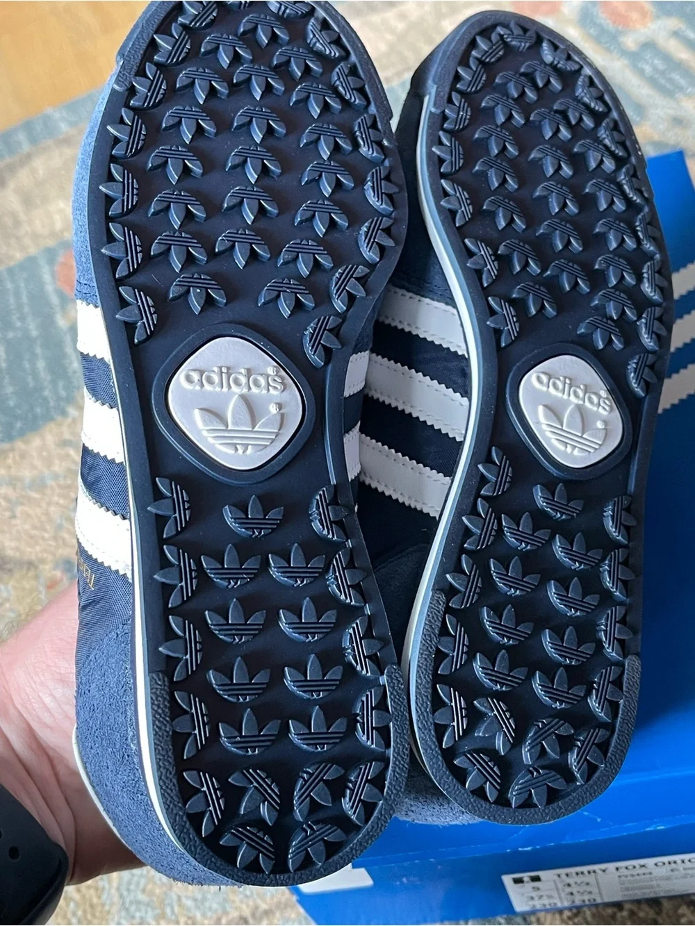 adidas Navy & White Terry Fox Orion Sneakers